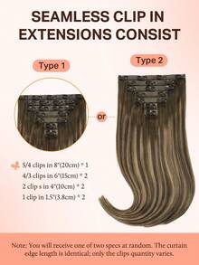 DOORES 14-24 Inch Seamless Clip-In Hair Extensions, 130g-160g 7pcs Real Human Hair Invisible PU Skin Weft, Chocolate Brown To Caramel Gold (B), Natural Remy Straight Hair, Easy To Wear - S4/26/4 - View 4