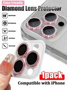 Gorilla Hero 1 Pack, Compatible With IPhone Pink Shiny Rhinestone Camera Lens Protector, Personalized, Waterproof, Dustproof, Shockproof, Scratch-Resistant, Anti-Collision, No-Trace, Using Advanced Adhesive, Not Easy To Fall Off Compatible With IPhone Ultra/18 Pro Max/18 Pro/18/17 Pro Max/17 Pro/17 Air/17/16 Pro Max/16 Pro/16 Plus/16/15 Pro Max/15 Pro/15 Plus/15/14/13/12 And Other Models. - Pink - View 36