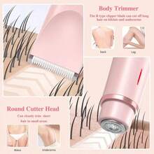 2-In-1 Electric Shaver/Body Hair Trimmer, USB Rechargeable, Wet & Dry Use, Stainless Steel Blades, Suitable For Legs, Bikini Line, Underarms, Autumn Home Decor, Back To School Essential, College Essential, Travel Essential, Holiday Essential, Beauty Tool - Multi-color - View 7