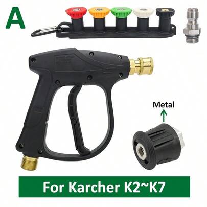 Hidrolimpiadora para limpieza de coches, pistola Karcher, manguera con conector rápido, boquillas carbonatadas, carrete, Otto, Nilfisk, Parkside, Bosch