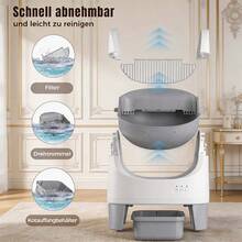 DEVOKO Automatic Self-Cleaning Cat Litter Box, Smart Cat Toilet With App Control & Odor Box, Removable Waste Tray, Quiet Operation - White - View 3