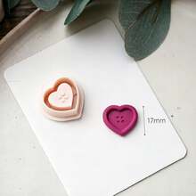 Mini Cute Button Shaped Polymer Clay Cutters, Flower, Butterfly, Rabbit, Heart, Star, Gourd, Four-Leaf Clover Clay Cutter Set, DIY Soft Clay Earrings, Jewelry Making, Pendant Keychain Handmade, Suitable For Resin Crafts, 3D Printing Process, Clean Cut, Reusable Handmade Tools - Mini Cute Button - View 20