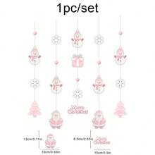 Christmas Party Decoration Wall Hanging, Holiday Celebration Pom Pom Garland, Elderly Christmas Tree Snowman Pendant - Christmas - View 9
