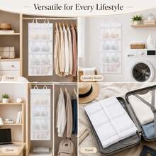 Hanging Multi-Functional Bra Laundry Storage Bag, Breathable Mesh Fabric With Multiple Compartments And Zipper, Machine Washable Lingerie And Underwear Anti-Tangle Wash Bag, Wardrobe Dorm Travel Storage And Drying Organizer Bag - View 3