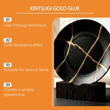 Kintsugi Glue For Home Use, Ceramic & Porcelain Tableware Crack Repair, Bonding & Decorative Multi-Purpose Repair Glue, Following Traditional Kintsugi Craftsmanship, Specially Designed For Repairing Damaged Ceramics, Glass And Other Items, Creating Unique Artistic Beauty For Damaged Objects, Suitable For Repairing Cracks, Chips And Overall Damage, Household Essential, Convenient And Quick, Exquisite Small Gift For Family And Friends On Holidays, Halloween And Christmas - A - View 10