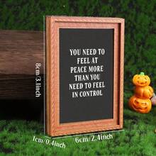 1pc Wooden Photo Frame Fridge Magnet - Fun Text Fridge Decor Magnet, Home Decoration! - A - View 7
