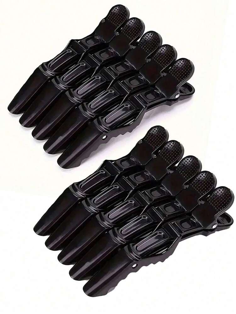 36/24/12/10/6/1pc Hair Salon Crocodile Clips, Plastic Crocodile Hair Clips, Seamless Bangs Clips, Duckbill Crocodile Clips, Makeup Artist Side Fixing Clips, Hairdresser Sectioning Clips, Salon, Home Or Hotel Travel, Non-Slip Crocodile Clips, Multi-Functional Hair Clips, Hairdressing Tools - Multicolor - View 6