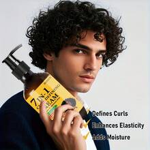 7-In-1 Styling Cream Containing Moroccan Argan Oil, Rosemary, Castor Oil, And Biotin. Lightweight And Non-Greasy, It Provides Long-Lasting Hold For Voluminous Curls. Suitable For All Hair Types, It Enhances Volume, Moisture, Shine, And Elasticity - 100ml/3.38fl.oz - View 11