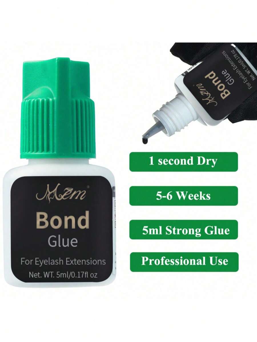 5ml Eyelash Extension Glue, Quick Drying & Long Lasting, DIY Eyelash Glue - Black - View 1
