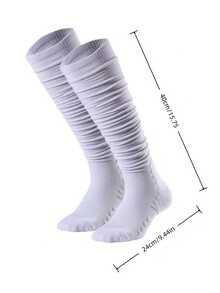 1 Pair Unisex Long Sports Socks, Knee-High Tube Socks, Suitable For Basketball, Soccer, Cycling, Running, Motorcycle, Soccer Skiing Accessories - Multicolor - View 6