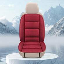 1pc Car Seat Cushion (Single Piece), Short Plush Material, Suitable For All Seasons, Thickened Warmth, With Backrest Design, Car Interior Accessory - A - View 11