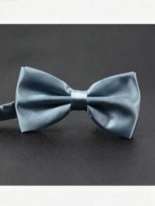 1pc Men's Solid Color Minimalist Soft Skin-Friendly Foldable Polyester Bow Tie, Suitable For Daily Wear And Party Outfits - Multicolor - View 12