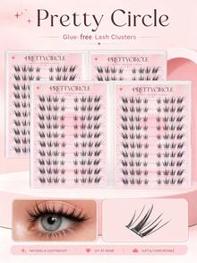 20-Row Large Capacity False Eyelash Book, Fine Hair-Like Mixed Length False Eyelashes, Ultra-Lightweight False Eyelashes, Natural Fluffy Curling Effect, Almost No-Feel Comfortable Wear, Daily Eye Makeup - C - View 9
