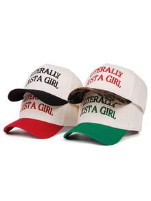1pc Simple Fashion New Baseball Hat Letter LITERALLY Embroidered Street HipHop Hat Outdoor Daily Leisure Decorative Hat Adjustable Sunshade Hat Unisex - Letter LITERALLY - View 7