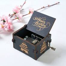 Hand-Crank Music Box - "Happy Birthday"; Perfect Gift For Birthday, Christmas, Anniversary And Valentine's Day; Also Suitable As Home Decor Ornament. - Multicolor - View 15