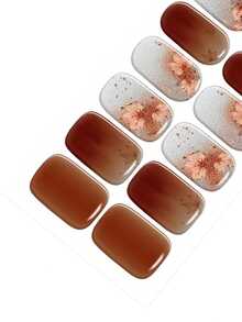 Adesivos de Unhas com Degradê de Cores, Tiras Autoadesivas DIY para Decoração de Manicure, Adequados para Casa, Trabalho, Viagens ao Ar Livre, Presentes e Salão - Marsala - Visão 6