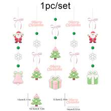 Christmas Party Decoration Wall Hanging, Holiday Celebration Pom Pom Garland, Elderly Christmas Tree Snowman Pendant - Christmas - View 11
