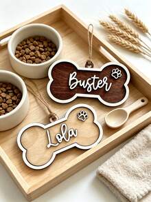 1pc Personalized Pet Name 3D Decoration, Creative Pet Commemorative Hang Tag, Suitable For Christmas Trees, Home Decoration, Pet Enthusiasts, Dog Birthdays, Holiday Parties, And Christmas Gifts - Multicolor - View 5