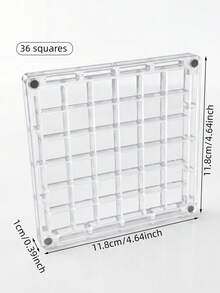1pc Acrylic Jewelry Storage Box, 36 Small Compartment Dividers, Desktop Jewelry Storage And Display Rack,Earring And Jewelry Organizer. Women's Jewelry Storage,Travel Essentials,Dormitory Supplies, For Bathrooms, Dressing Rooms, And Vanity Tables. - Multicolor - View 4
