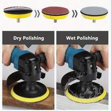 Bộ 59 món chà nhám và đánh bóng gỗ 3 inch, đĩa nhám dán 75mm P80-P400 nhiều loại kèm miếng mút, len và đệm đánh bóng, đế đỡ và trục M10, dùng cho gỗ, nội thất, tủ, đồ thủ công và DIY, tương thích với máy khoan và máy chà nhám - 59 chiếc - Xem 10