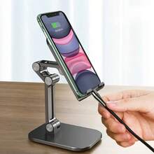 Adjustable Folding Desktop Phone Stand, Suitable For Taller Phone Models. Compatible With Smartphones And Tablets With Heights Between 11.94 Cm And 33.02 Cm. Available In Black, White, And Green. Ideal As A Birthday Gift, Home Gift, Or Gift For Friends. Strong Weight-Bearing Capacity, Perfect For Holding Phones. - New Arrival - View 8