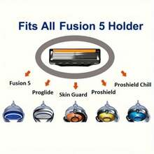 Men's Manual Razor, 5-Layer Sharp Blades, Flexible Rotating Handle, Portable Non-Irritating Shaving Razor, Suitable For Daily Travel And Home Use, Durable Replaceable Blade Head, Skin-Friendly Smooth Shaving Tool - 5-blade Model - View 7