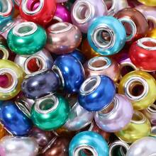 53/103 Multi-Colored, Large-Hole Beads With Mixed Colors And Round Spacer Beads, Suitable For DIY Necklaces, Bracelets, Earrings And Jewelry Making. - Assorted Colors - View 1
