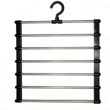 1pc Multi-Layer Pants Rack, Ladder-Style Pants Hanger, Multi-Layer Non-Marking Pants Clips, Multi-Functional Foldable Pants Rack, Space-Saving Closet Hanging Organizer, Multi-Functional Anti-Slip Ladder Design, Can Hang Scarves, Belts, Ties, Jeans, Pants, Bed Sheets, Etc. Essential Dorm Closet Organizer Tool, Suitable For Holiday Preparation, Easy To Assemble, Quick Installation, Simple And Practical, Keeps Your Favorite Clothes Within Reach - Multicolor - View 13