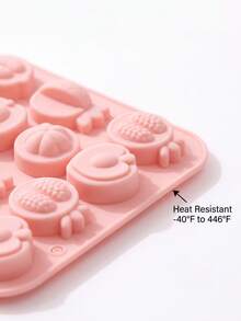 Creative 14-Cavity Assorted Fruit Chocolate Molds, Mangosteen, Durian, Pineapple Cake Decoration Molds - Multicolor - View 9