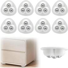 8pcs Self-Adhesive Furniture Casters, ABS Steel Self-Adhesive Kitchen Appliance Casters, 360° Swivel - Small Appliance Rollers, Countertop Wheels, Easy-To-Move Furniture - BB - View 1