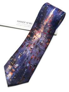 1pc Printed Hand-Drawn Tie For Men And Women, Suitable For Casual, Street, Daily, Party, Gift - Multicolor - View 10