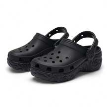 Crocs Hollow Out Clogs Women's Classic Platform Bloom Clog - Black - View 3