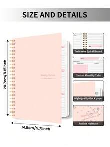 1pc Weekly Planner Notebook, Back To School Stationery, Office Supplies, Spiral Notebook, School Essentials, Teacher Gift, Teacher Accessories, Student Notebook, School Supplies - A - View 12