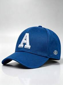 1pc Letter A Embroidered Side Cross AR Printing Hats For Men, Adjustable Design, Perfect For Parties, Hiking, And Sun Protection - Multicolor - View 9