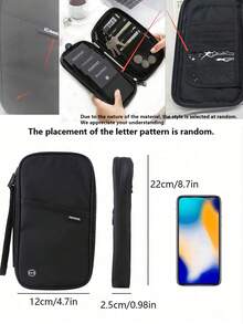 Travel Bag Creative Design Passport Credit Card ID Holder Cash Organizer Wallet Portable Passport Pouch Travel Carry-On Large Capacity Storage Bag Waterproof Ticket Holder Document Bag - Black - View 8
