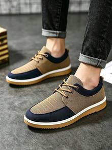Men Canvas Shoes - Khaki - View 4