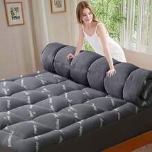 Bamboo Fiber Pillow Mattress Topper - Thick Mattress Pad With High Quality Bottom, Breathable & Cool Mattress Topper Soft Mattress Cover With 8-21inch Deep Pocket - Solid Black - View 4