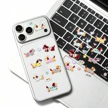 1pc Creative Heart-Shaped Dachshund Jelly Decorative Printed Sticker, Suitable For DIY Phone Case Lens Decoration, Earphone/Phone Case/Laptop DIY Decorative Patch - A - View 4