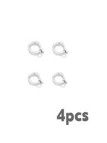 4PCS Copper Simple Fashion Hip-Hop Style Full Zirconia Extension Tail Buckle Folding Buckle Handmade DIY Bracelet Necklace Jewelry Accessories - Multicolor - View 9