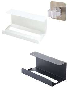 1pc Space-Saving Paper Towel Holder, Kitchen Hanging Paper Towel Box, No-Drill Hanging Paper Towel Holder, Storage Rack, Hanging Napkin Storage Box, Suitable For Cabinets And Drawers, Ideal For Home, Office And Kitchen - Multicolor - View 11