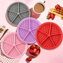 1/2 Buah Cetakan Wafel Silikon yang Dapat Digunakan Kembali, Set Dua Gaya: Bulat Berbentuk Kipas dengan Sekat + Persegi 4-Grid, Cocok untuk Oven dan Penggorengan Udara. Mudah Dilepas dan Anti Lengket, Menciptakan Tekstur Wafel yang Jelas dan Tiga Dimensi, Mudah Digunakan, Pemula Dapat dengan Mudah Memulai. Dapat Membuat Wafel Sarapan Buatan Sendiri, Kue Kecil, Camilan, Makanan Sehat dan Bebas Aditif - View 5