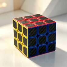 Carbon Fiber Veneer 3x3 , Made Of High-Quality ABS Material, Suitable For Teens And Adults For Daily Play, Smooth Rotation Without Jamming. Contrasting Color Zoning With High Visibility, Rounded Corners, Great Hand Feel! - Multicolor - View 7
