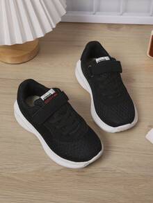 1 Pair Kids Lightweight Comfortable Sports Shoes Spring Summer Casual Running Shoes Breathable Versatile For Boys And Girls - Black - View 5