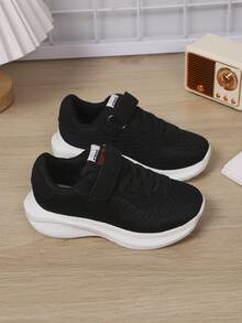 1 Pair Kids Lightweight Comfortable Sports Shoes Spring Summer Casual Running Shoes Breathable Versatile For Boys And Girls - Black - View 2