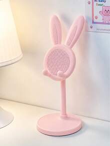 Easter Bunny Phone Stand - Adjustable Height, Cute Pink Floral Design With Rabbit Ears And Bow, 0°-90° Adjustable Height, Durable ABS Material, Smartphone Desktop Organizer, Home Office Decor - Cute Cartoon Rabbit Design, Suitable For Office Desk, Home And Office Use, Rabbit Accessory - Multicolor - View 13