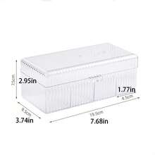1pc Transparent 4-Compartment/Open-Compartment Tea Bag Storage Box With Lid, Multi-Functional Desktop Organizer, Cosmetics & Jewelry Storage Box, Suitable For Storing Coffee, Tea Bags, Cosmetics, Jewelry, Etc., Ideal For Dorm, Home And Office Use - Multicolor - View 4