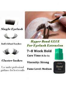 5ml Eyelash Extension Glue, Quick Drying & Long Lasting, DIY Eyelash Glue - Black - View 2