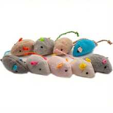 10pcs Mouse Cat Toys, Interactive Cat Teaser Toys, Indoor Pet Cat Supplies - View 2