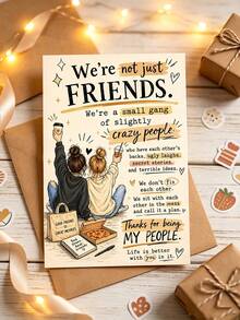 Humorous Best Friend Greeting Card, We Are More Than Just Friends Friendship Thank You Card, Women Best Friend Birthday Gift, Touching Memorial Card For Special Occasions - Multicolor - View 3