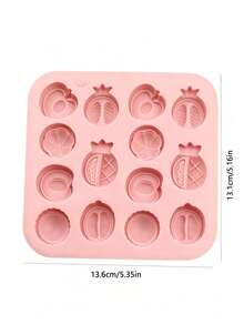 Creative 14-Cavity Assorted Fruit Chocolate Molds, Mangosteen, Durian, Pineapple Cake Decoration Molds - Multicolor - View 7